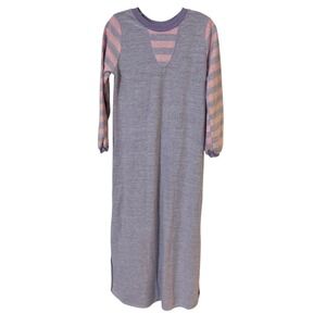 Vintage 80s PJs Nightgown Pastel Knit Long Sleeve Brandywine